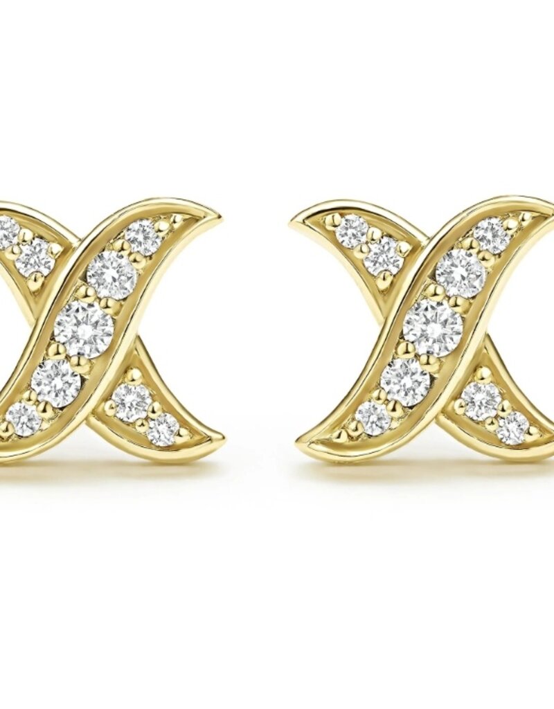 LAGOS Embrace18K Gold X Diamond Stud Earrings