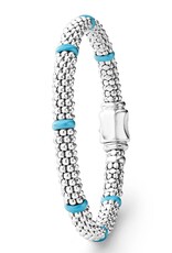 LAGOS Signature Caviar Blue Ceramic 7 Station 6mm Bracelet