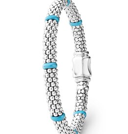 LAGOS Signature Caviar Blue Ceramic 7 Station 6mm Bracelet