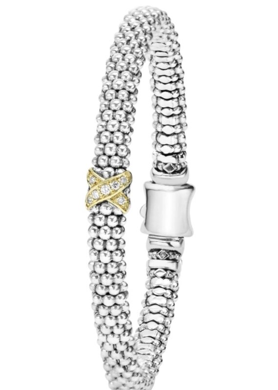 LAGOS Embrace Diamond Single X Two-tone 6mm Brclt