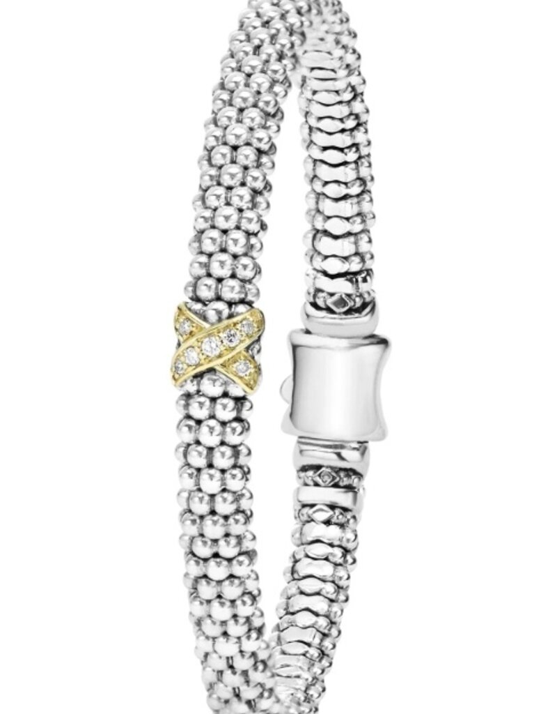 LAGOS Embrace Diamond Single X Two-tone 6mm Brclt