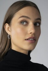 LAGOS Black Ceramic and Diamond Hoop Earrings