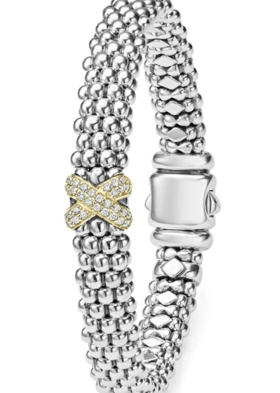 LAGOS Caviar Lux Single 18K w/ Diamond X 9mm Bracelet