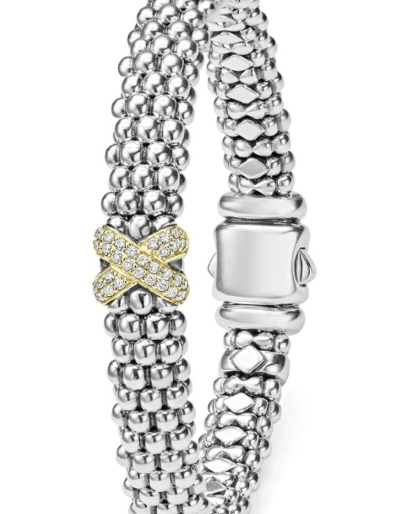 LAGOS Caviar Lux Single 18K w/ Diamond X 9mm Bracelet