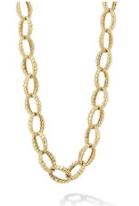 LAGOS Caviar Gold 18K Gold Fluted Link Necklace