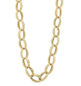 LAGOS Caviar Gold 18K Gold Fluted Link Necklace