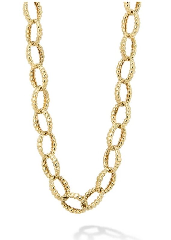 LAGOS Caviar Gold 18K Gold Fluted Link Necklace