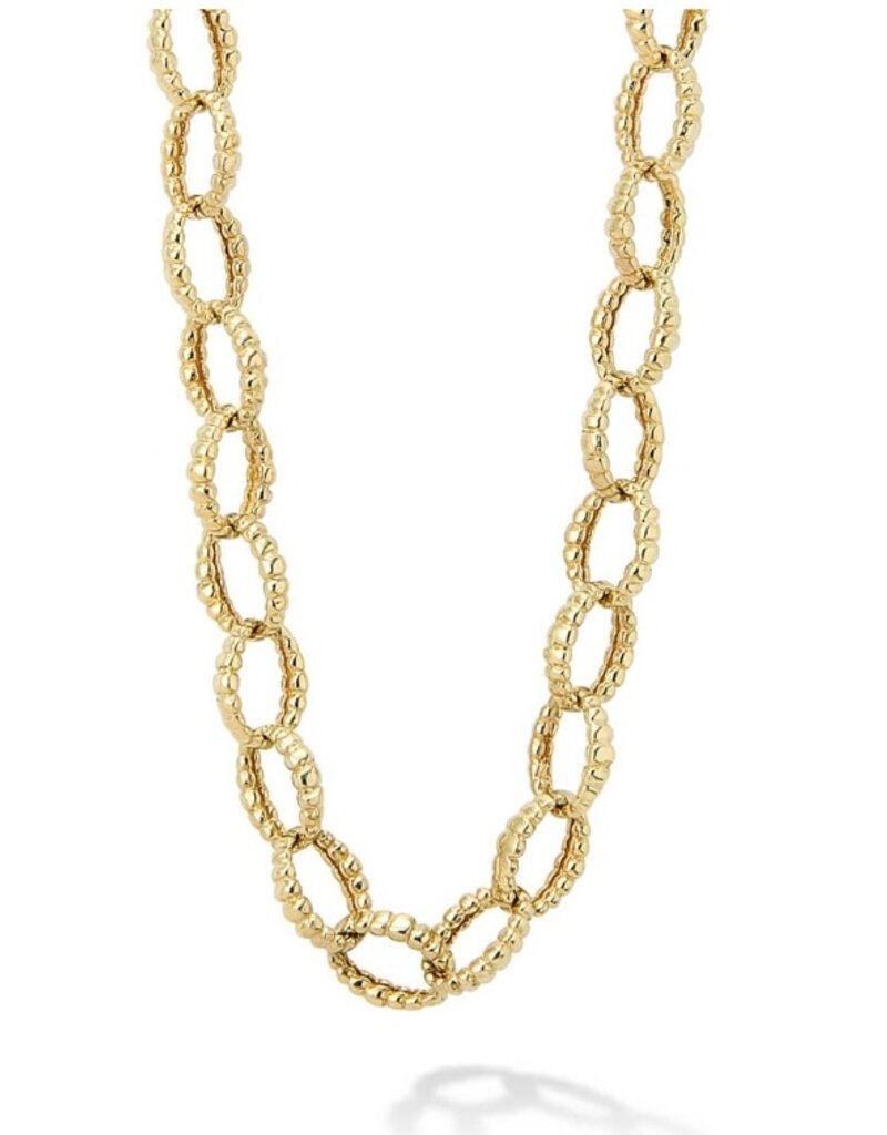 LAGOS Caviar Gold 18K Gold Fluted Link Necklace