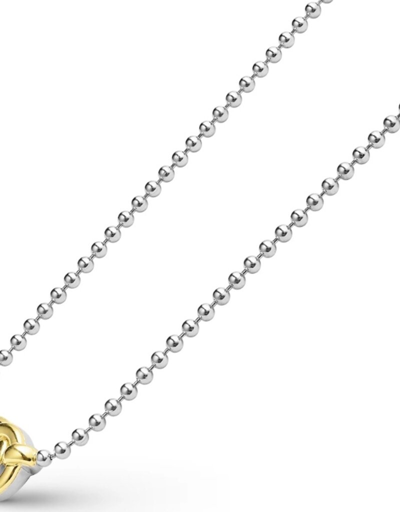 LAGOS Signature Caviar Two-Tone Interlocking Pendant Necklace