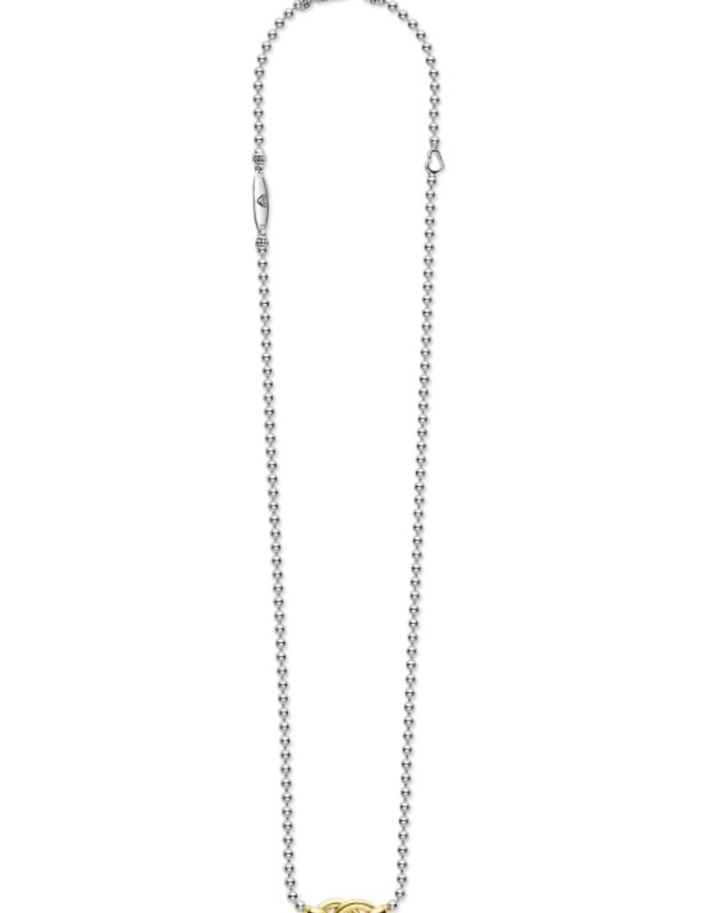 LAGOS Signature Caviar Two-Tone Interlocking Pendant Necklace