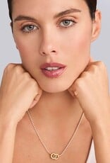 LAGOS Signature Caviar Two-Tone Interlocking Pendant Necklace