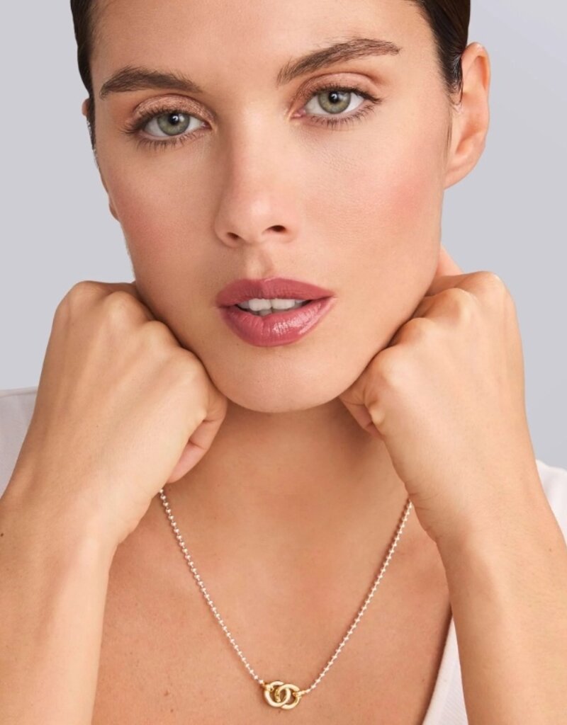 LAGOS Signature Caviar Two-Tone Interlocking Pendant Necklace