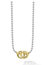LAGOS Signature Caviar Two-Tone Interlocking Pendant Necklace