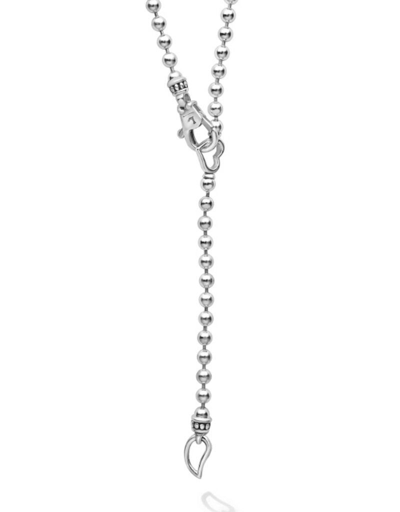 LAGOS Signature Caviar Two-Tone Interlocking Diamond Pendant Necklace