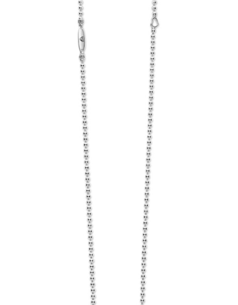 LAGOS Signature Caviar Two-Tone Interlocking Diamond Pendant Necklace