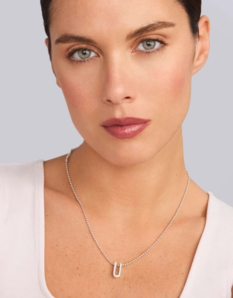 LAGOS Caviar Spark Small Linear Diamond Pendant Necklace