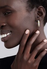 LAGOS Signature Caviar Two-Tone Caviar Diamond Hoop Earrings