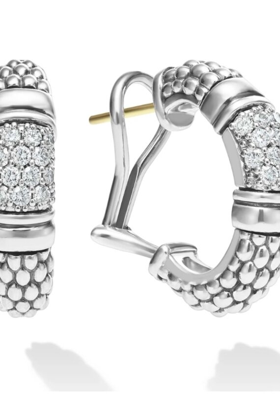 LAGOS Caviar Spark Caviar Diamond Hoop Earrings