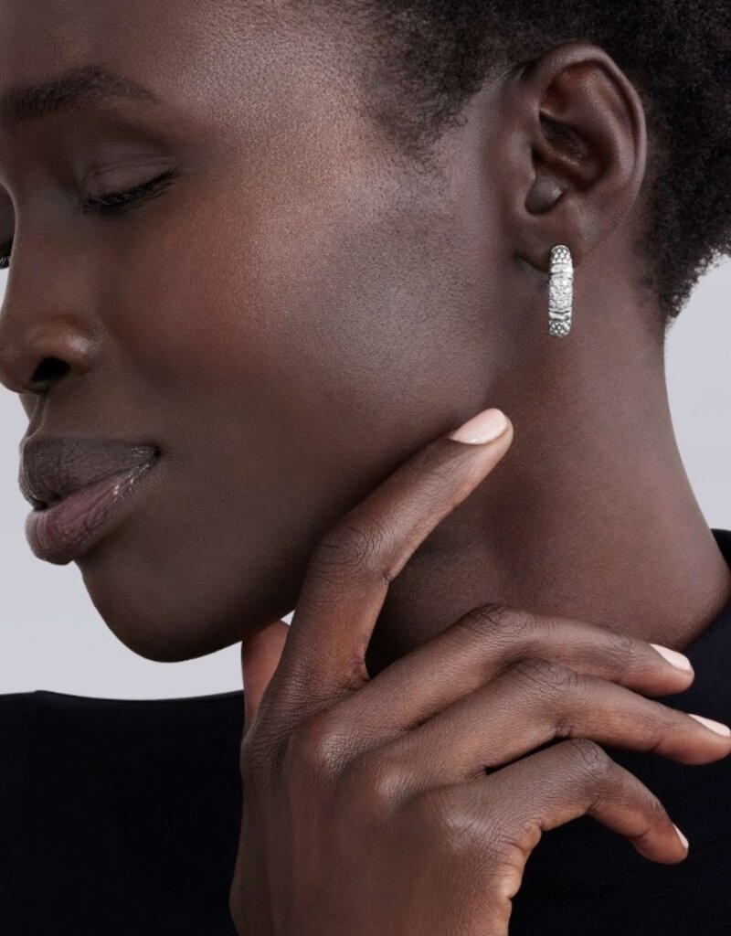 LAGOS Caviar Spark Caviar Diamond Hoop Earrings