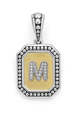LAGOS Signature Caviar Octagon Diamond Initial Charm
