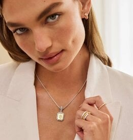 LAGOS Signature Caviar Octagon Diamond Initial Charm