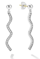 LAGOS Caviar Spark Large Wave Diamond Drop Earrings