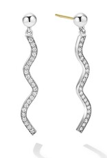 LAGOS Caviar Spark Large Wave Diamond Drop Earrings