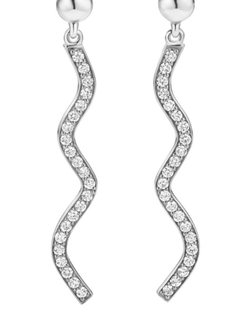 LAGOS Caviar Spark Large Wave Diamond Drop Earrings