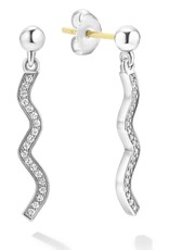 LAGOS Caviar Spark Wave Diamond Drop Earrings