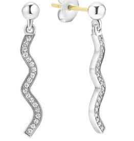 LAGOS Caviar Spark Wave Diamond Drop Earrings