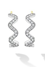 LAGOS Caviar Spark Wave Diamond Hoop Earrings
