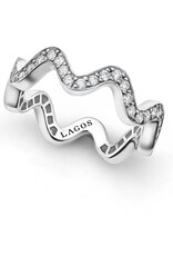 LAGOS Caviar Spark Wave Diamond Eternity Band Ring