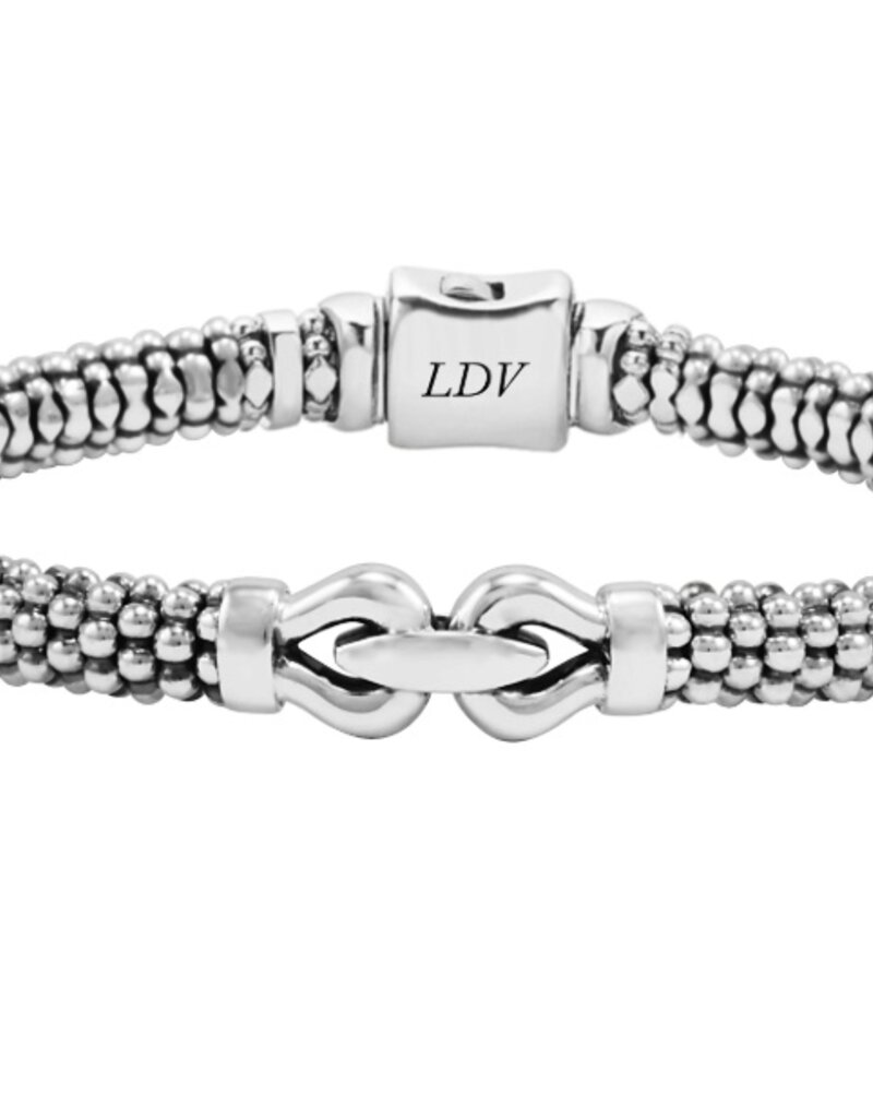 LAGOS Derby Silver Caviar Buckle Bracelet | 6mm