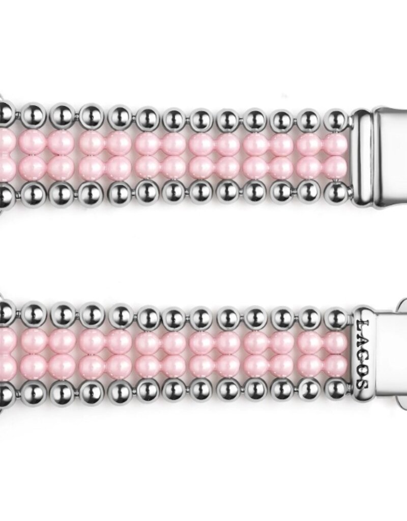 LAGOS Smart Caviar Pink Ceramic and Stainless Steel Infinite Watch Bracelet