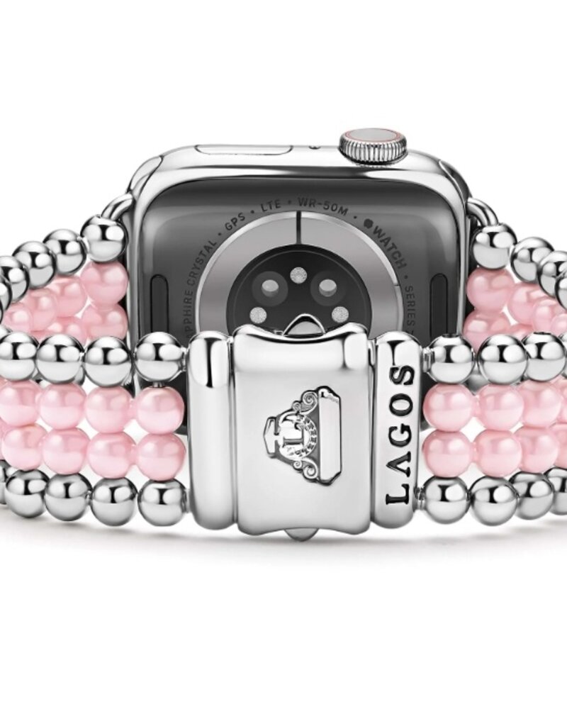 LAGOS Smart Caviar Pink Ceramic and Stainless Steel Infinite Watch Bracelet