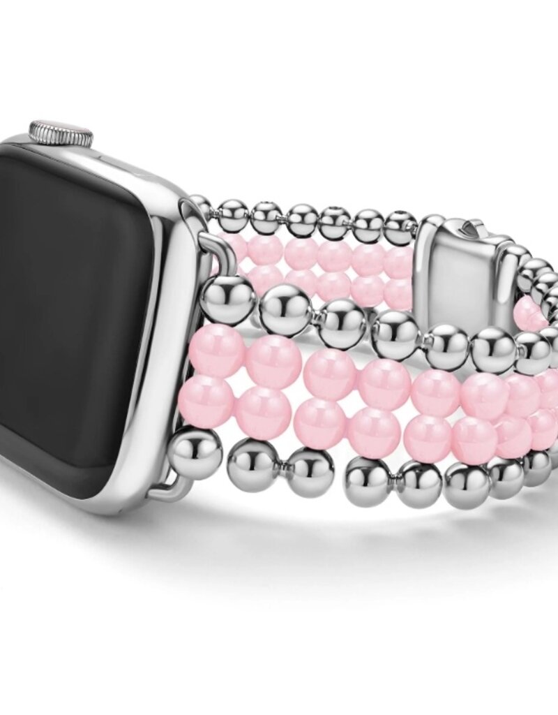 LAGOS Smart Caviar Pink Ceramic and Stainless Steel Infinite Watch Bracelet