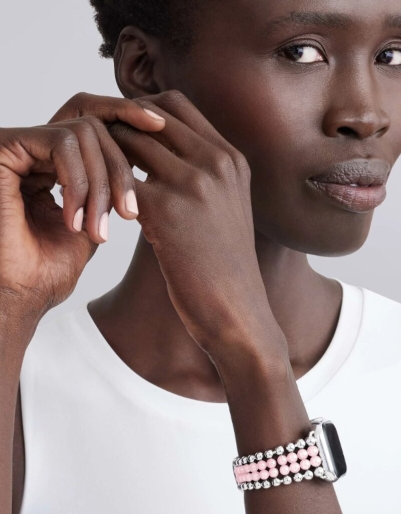LAGOS Smart Caviar Pink Ceramic and Stainless Steel Infinite Watch Bracelet