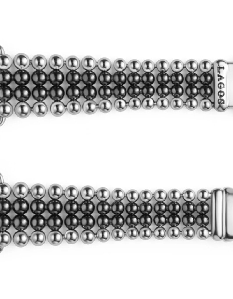 LAGOS Smart Caviar Black Ceramic and Stainless Steel Infinite Watch Bracelet
