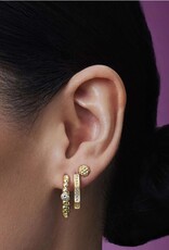LAGOS Caviar Gold 18K Gold Caviar Hexagon Diamond Huggie Earrings