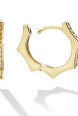 LAGOS Caviar Gold 18K Gold Caviar Hexagon Diamond Huggie Earrings