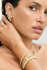 LAGOS Caviar Gold 18K Gold Triangle Caviar Hoop Earrings