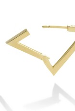 LAGOS Caviar Gold 18K Gold Triangle Caviar Hoop Earrings