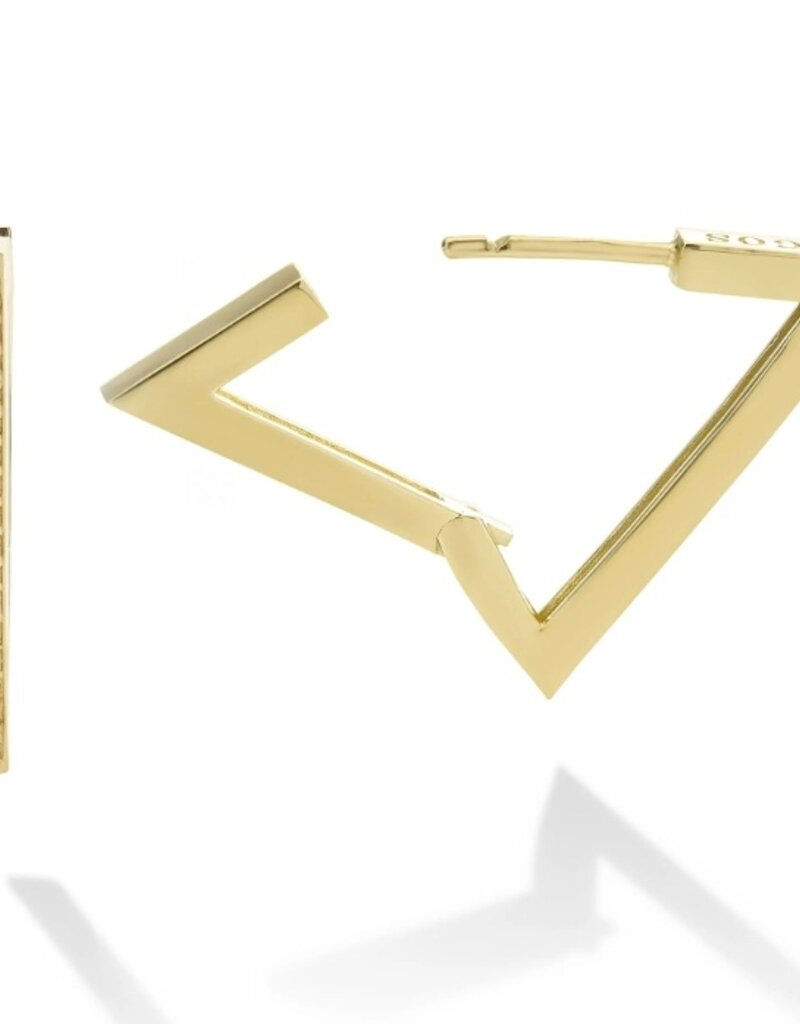 LAGOS Caviar Gold 18K Gold Triangle Caviar Hoop Earrings