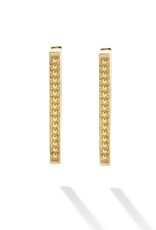 LAGOS Caviar Gold 18K Gold Triangle Caviar Hoop Earrings