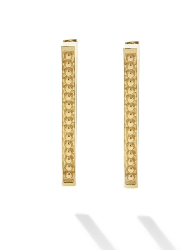 LAGOS Caviar Gold 18K Gold Triangle Caviar Hoop Earrings