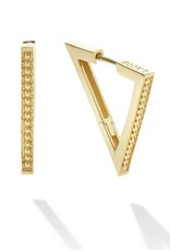 LAGOS Caviar Gold 18K Gold Triangle Caviar Hoop Earrings