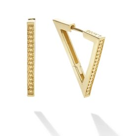 LAGOS Caviar Gold 18K Gold Triangle Caviar Hoop Earrings