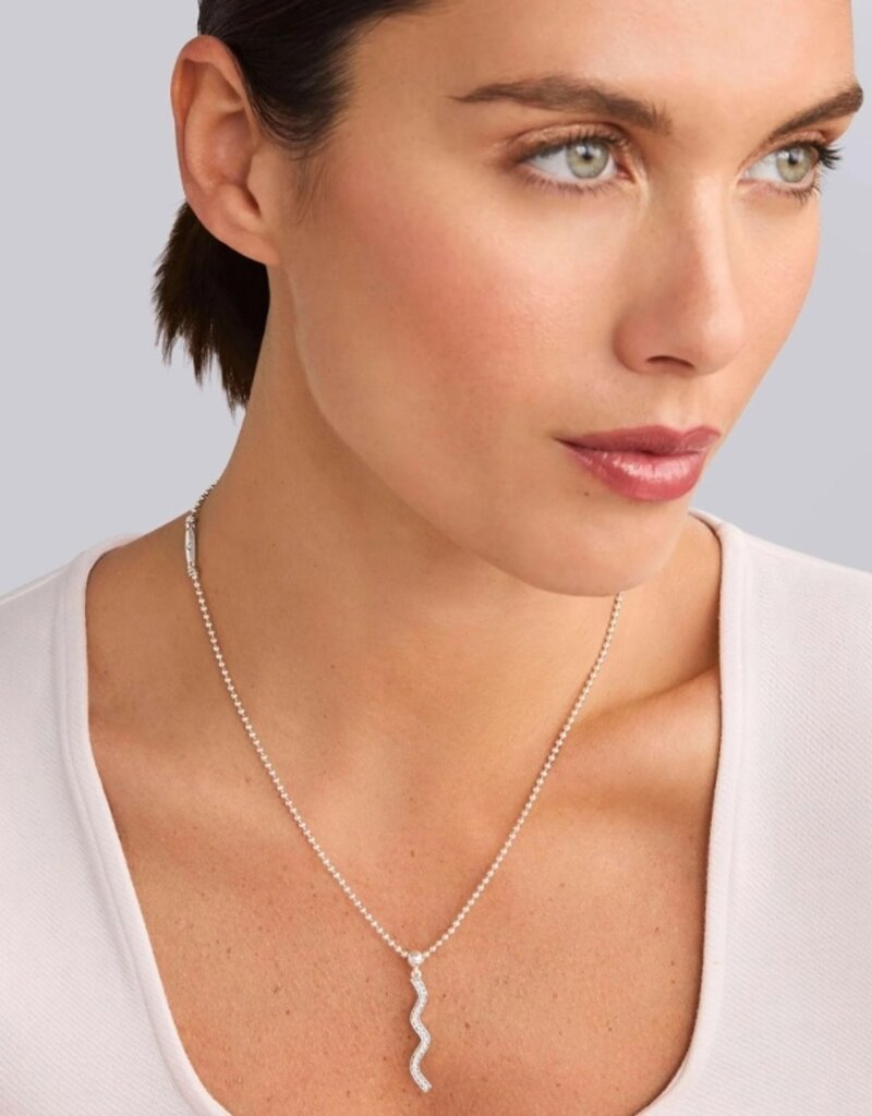LAGOS Caviar Spark Wave Diamond Pendant Necklace