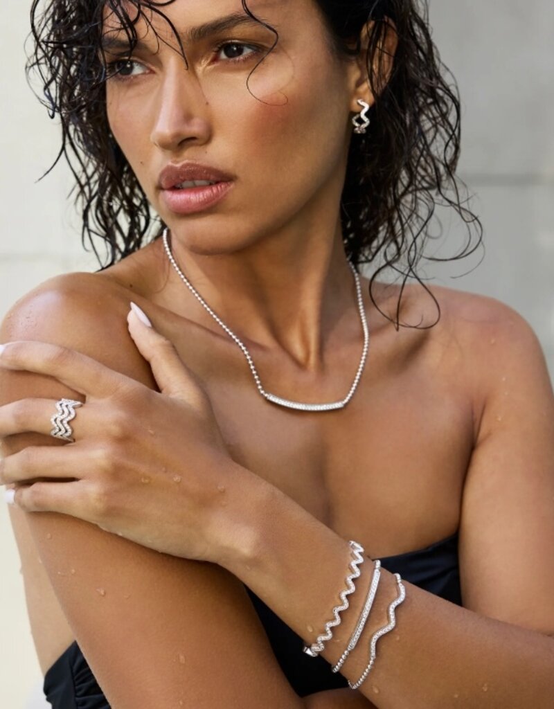 LAGOS Caviar Spark Beaded Wave Diamond Bracelet