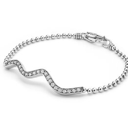 LAGOS Caviar Spark Beaded Wave Diamond Bracelet